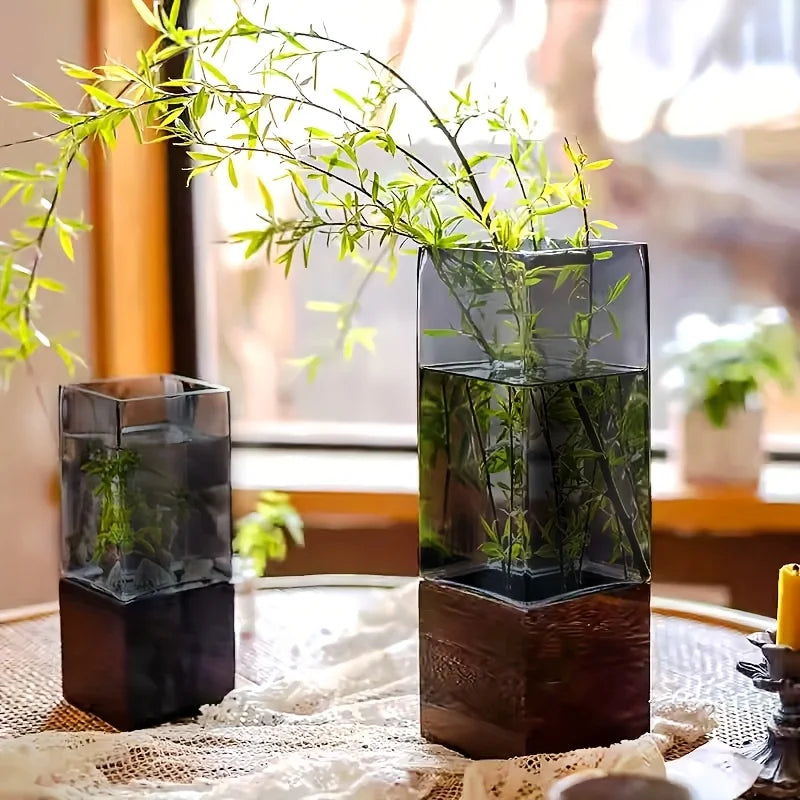 Nordic Acrylic Vase with Base — 4 Sizes