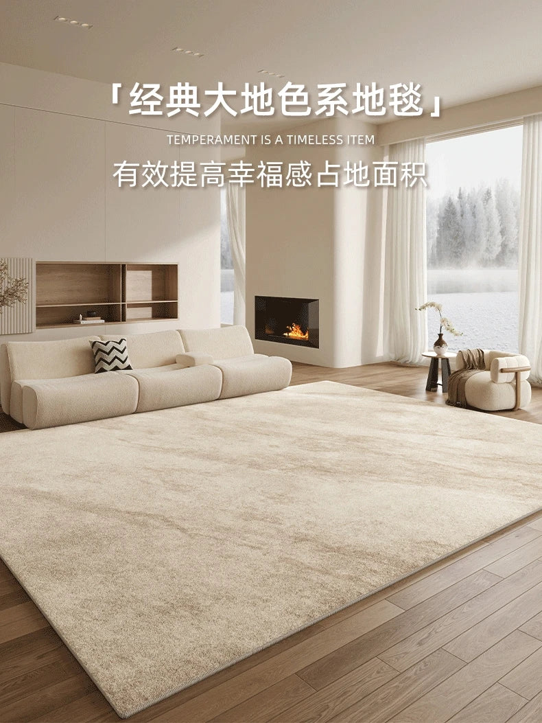 Marble Texture Plush Area Rug — Washable — alternate angle view