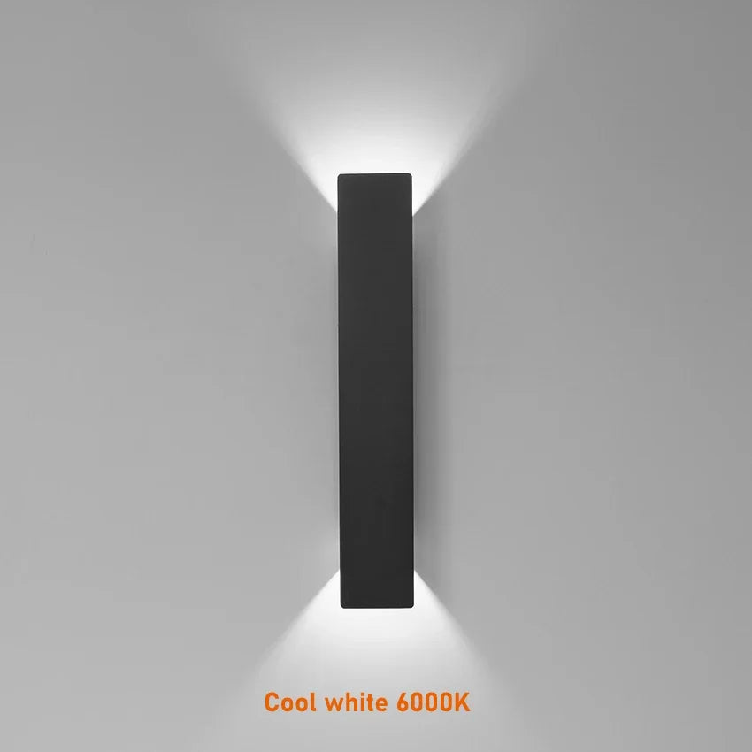 Minimalist Outdoor Wall Light — IP65 Up/Down Fixture