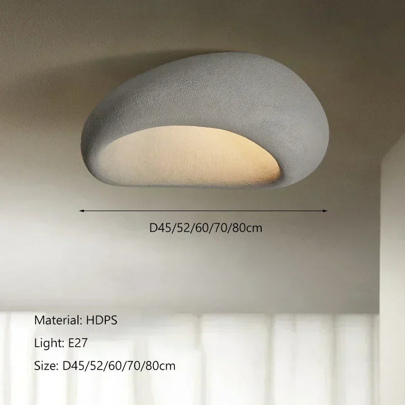 Sculptural Wabi-Sabi Ceiling Light — Organic Modern Pendant