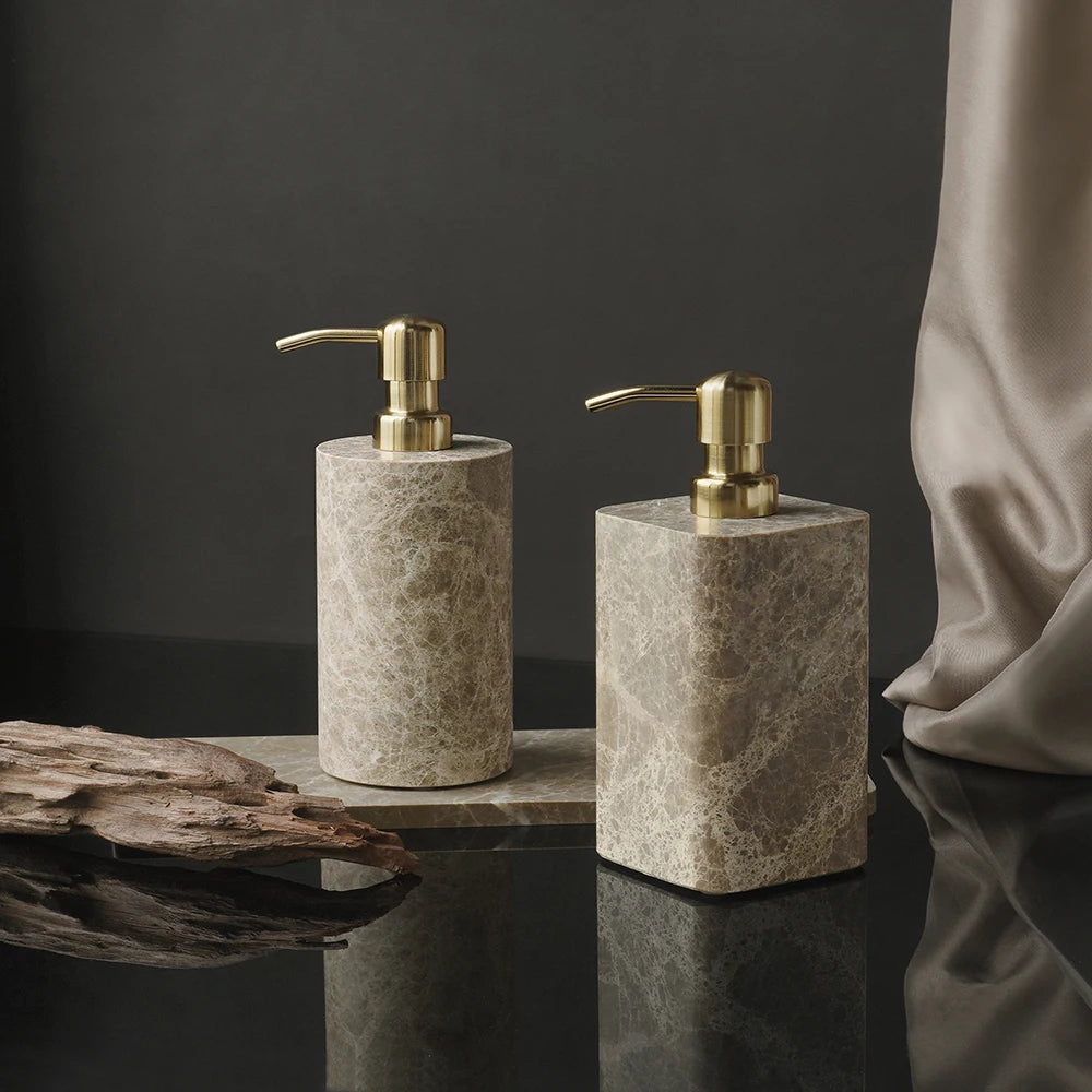 Emperador Marble Bathroom Accessory Set — 8-Piece