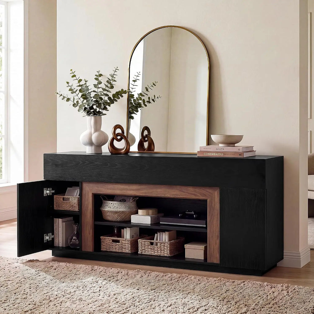 Modern Media Console TV Stand — 70"