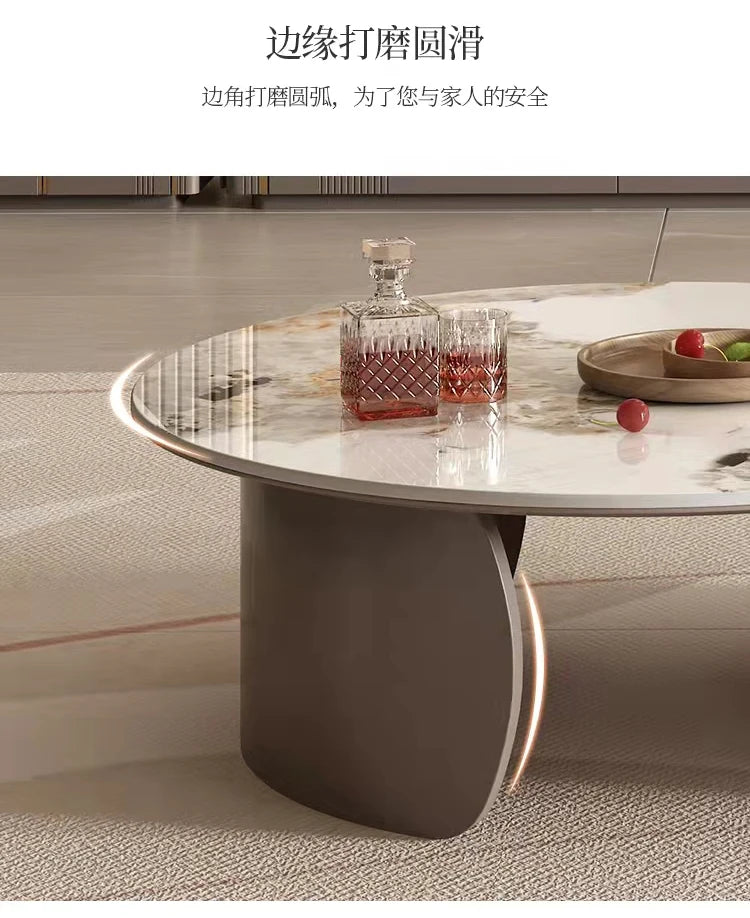 Sculptural Marble Coffee Table - European Glam
