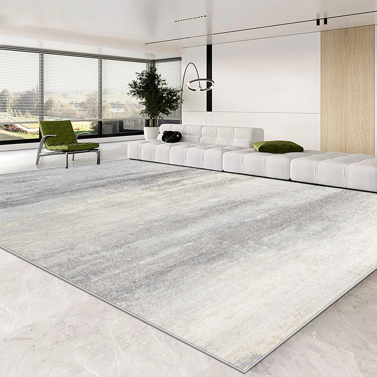 Abstract Easy-Clean Area Rug — Non-Slip Customizable