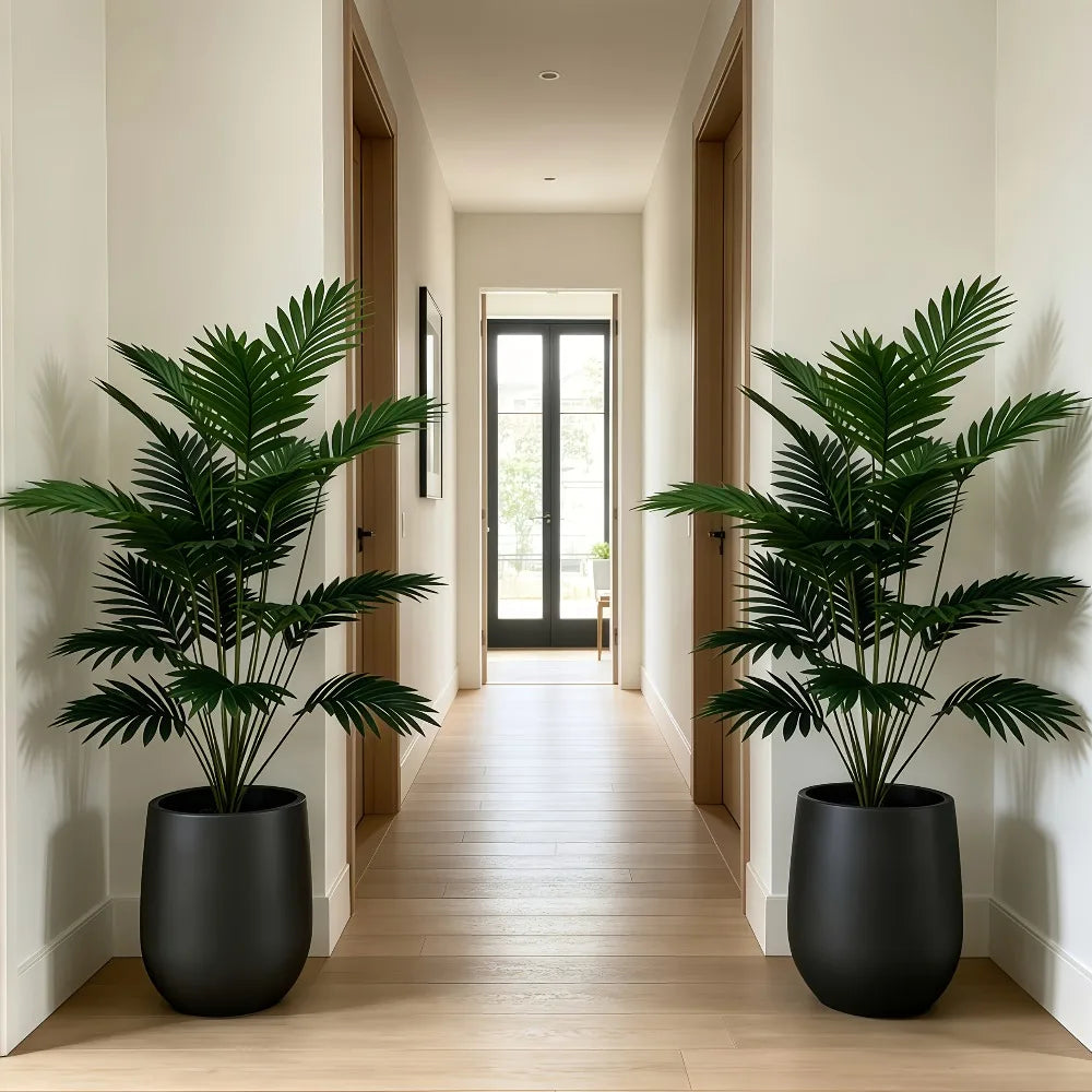 1PC 128CM Large Artificial Palm Tree Tropical Green 24Leaves Fake Plants Plastic Monstera Faux Tree Branch for Home Decor — image 9