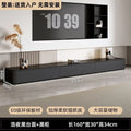 Modern TV stand and coffee table set — side detail view