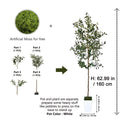 120-180cm Artificial Olive Tree Plant Indoor Outdoor Ornament Fake Plant for Home Garden Balcony Living Room Decoration — image 26