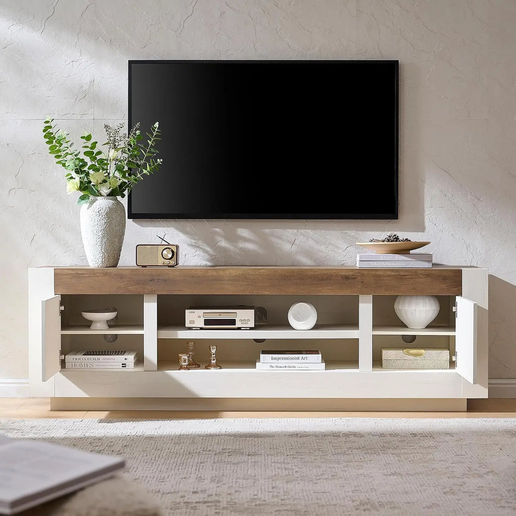 Thick block modern TV stand for TVs up to 80 inches