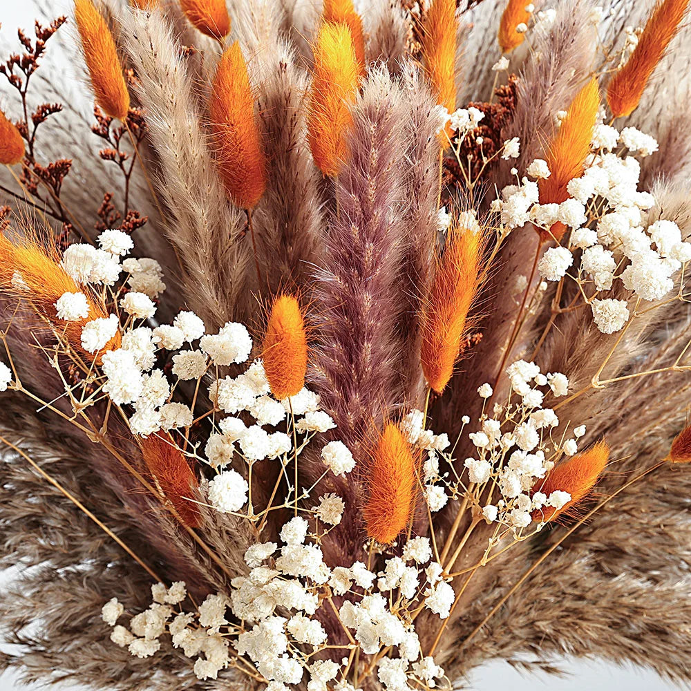 Autumn Pampas & Bunny Tails Dried Bouquet — Boho Vase Filler