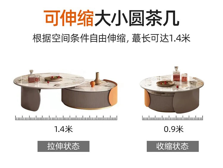 Sculptural Marble Coffee Table - European Glam
