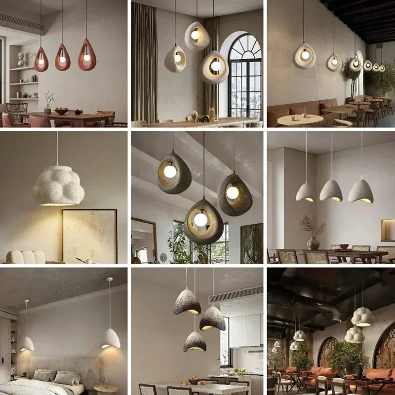 Japanese Wabi-Sabi Pendant Light — Nordic Dining Room Lamp