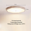 Travertine Full-Spectrum LED Ceiling Lamp — Natural Stone Pendant