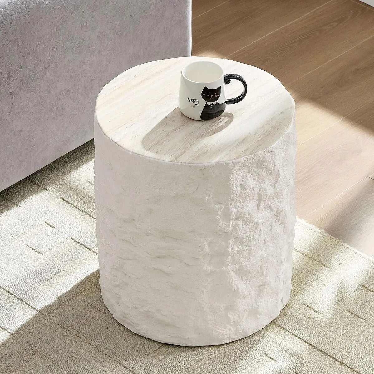 Nesting Drum Coffee Table Set - Modern Pair