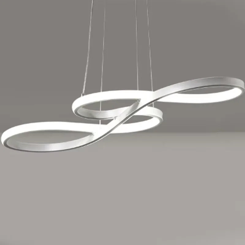 Sculptural Kitchen Island Pendant — Infinity Loop Design