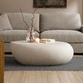 Oval stone coffee table — main product view