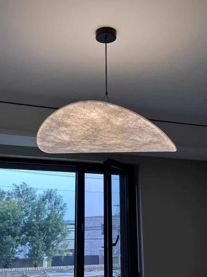 Nordic Silk LED Pendant Lamp for Living Room Home Decor Suspension Chandelier Indoor Hanging Fixture Warm Led Luminaire — image 9