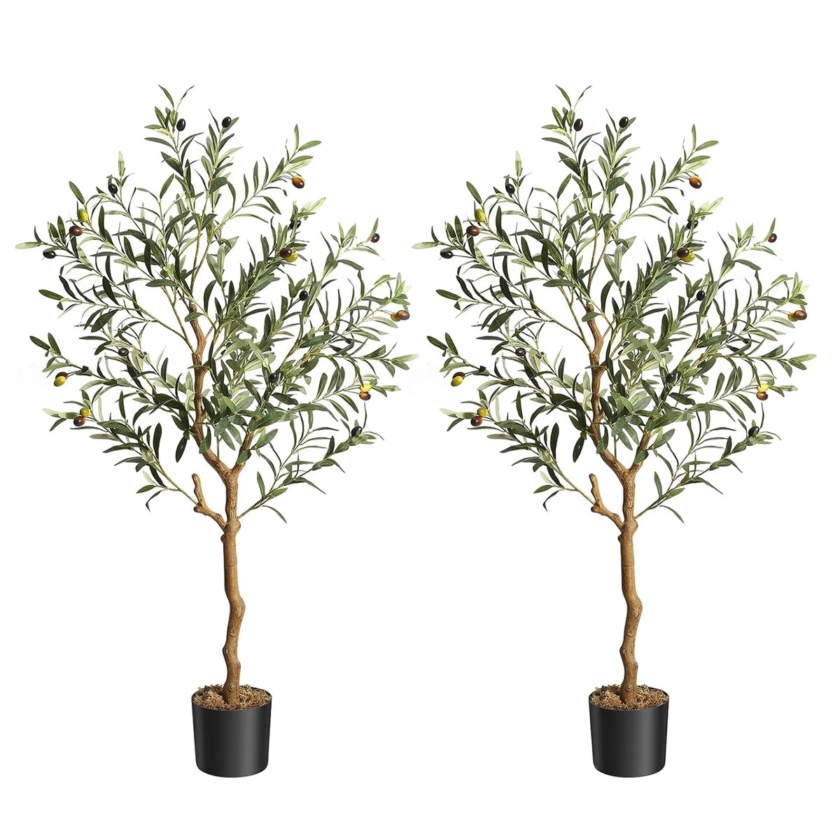 1Pc/2Pcs Artificial Olive Tree 4ft / 5ft / 6ft, Large Artificial Plants Fake Plastic Plants in Pot for Home Bedroom Decor — image 21