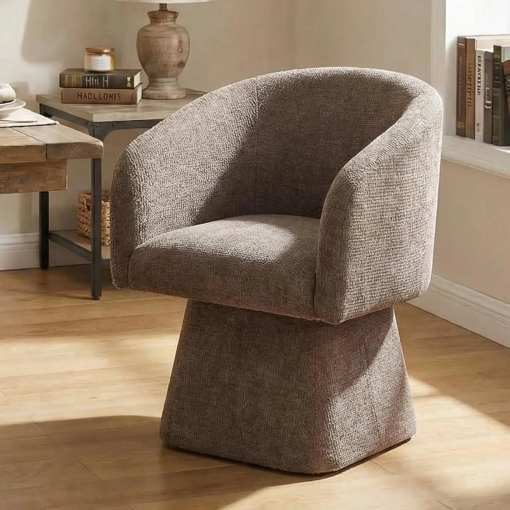 Upholstered Swivel Dining Chairs — Set of 2