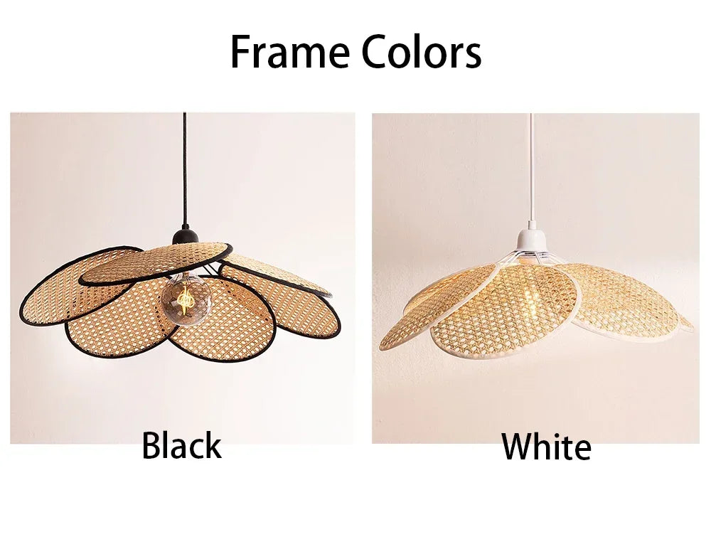 Rattan LED Lighting Floor Lamps Nightlight Home Decor Living Room Stand Light Bedside Lamp for Bedroom — room setting