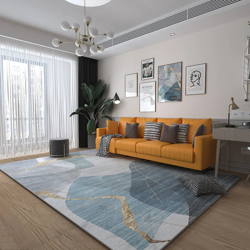 Modern Simple Woolen Area Rug — Light Luxury