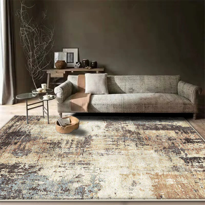 Modern Washable Abstract Area Rug — Non-Slip — feature view