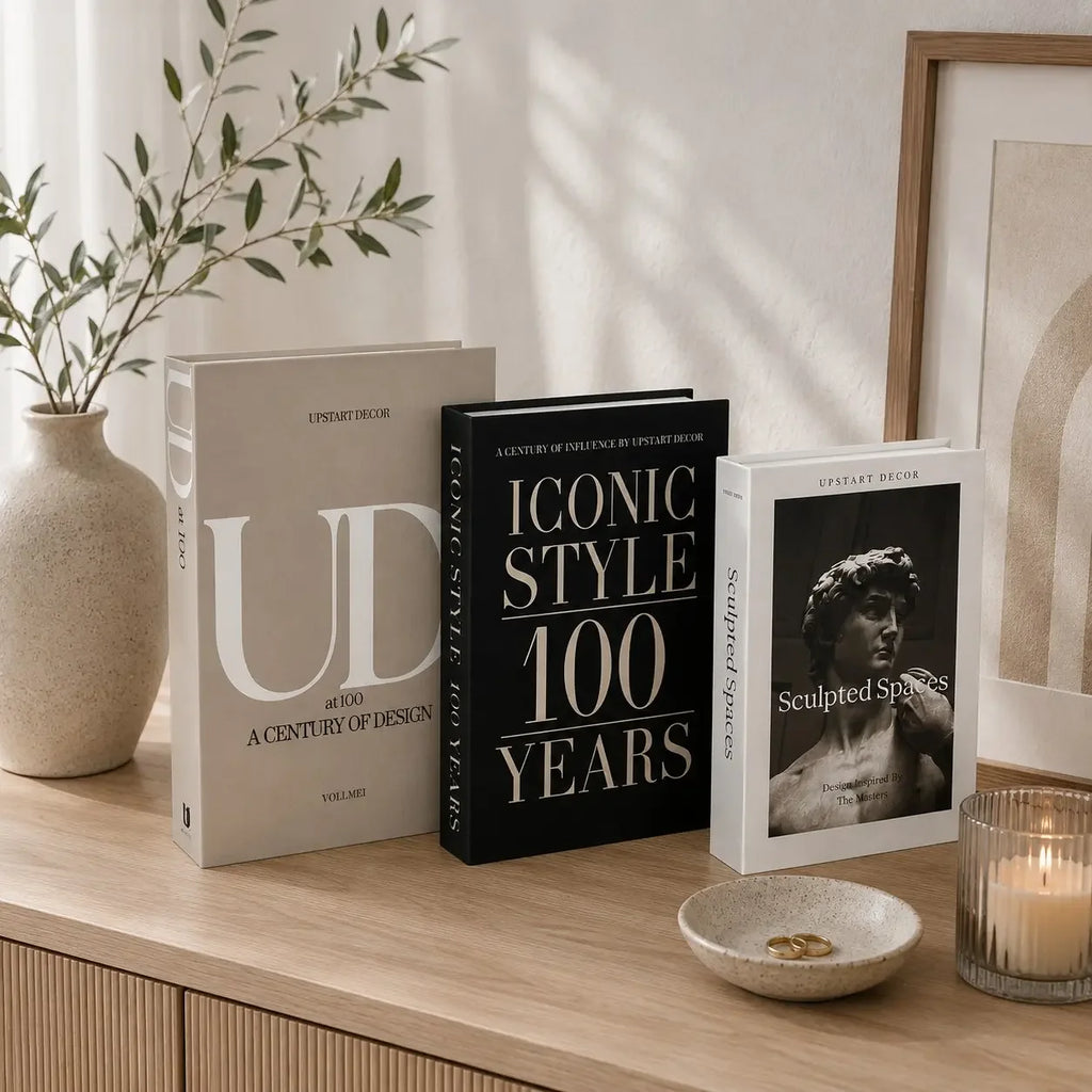 3-Piece Decorative Book Set — Coffee Table Accent