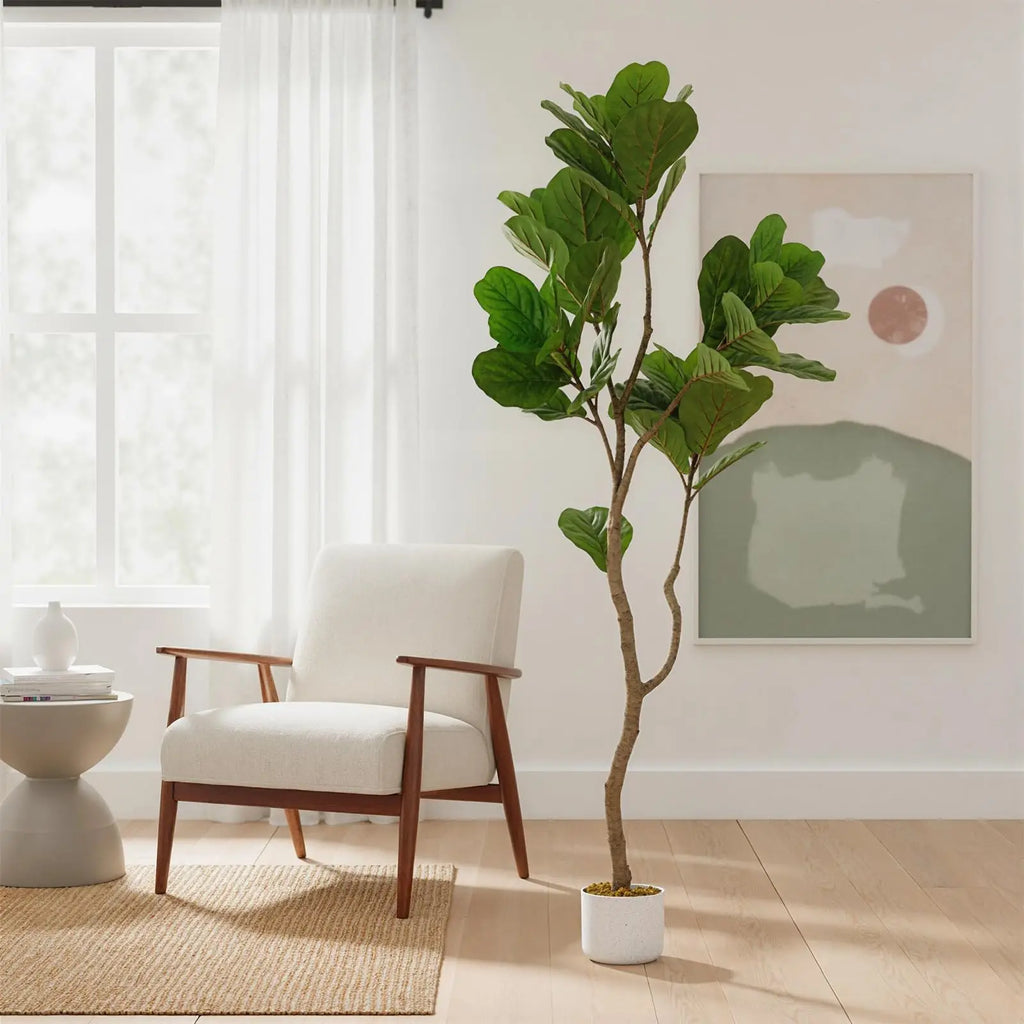 Artificial Fiddle Leaf Fig Tree — 5FT Faux Ficus Lyrata in Pot