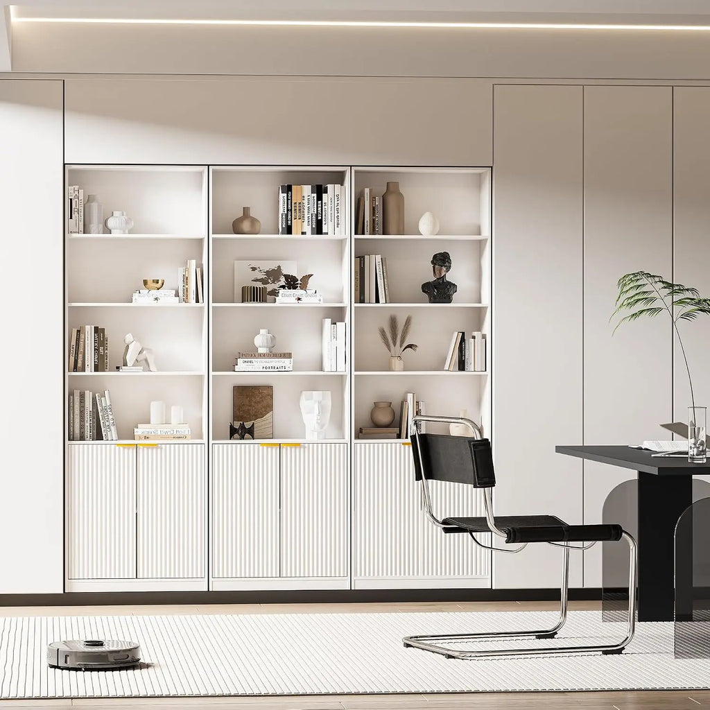 69" Tall Bookcase with Storage Doors — 6-Shelf Display Shelf