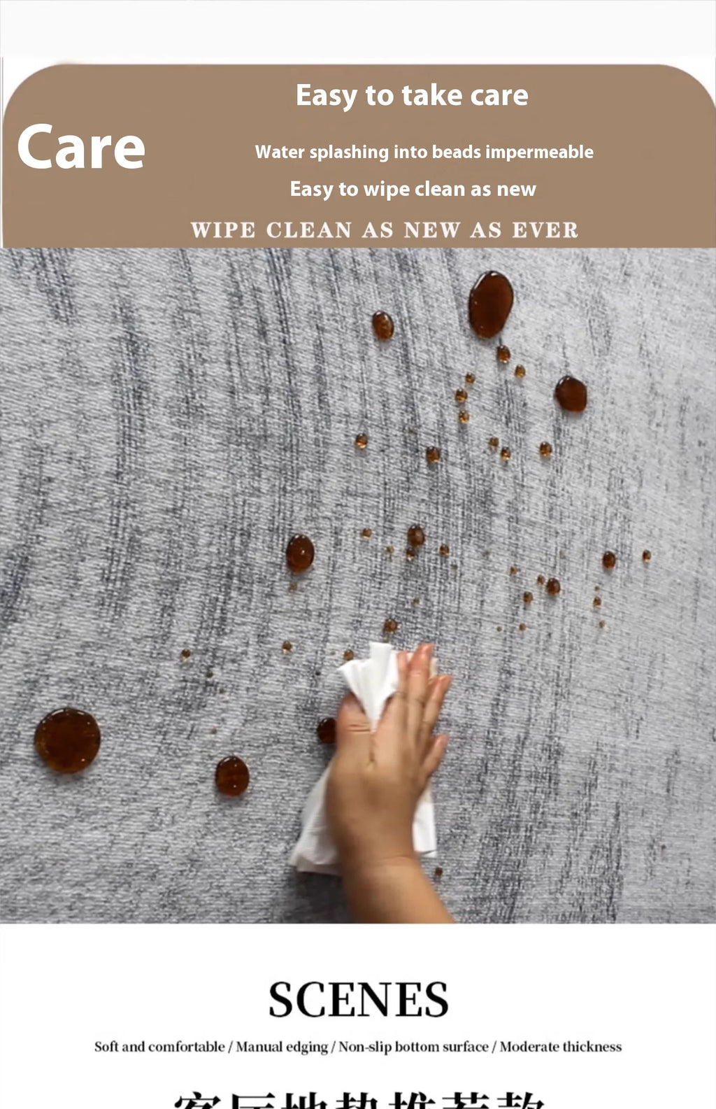 Modern Simple Woolen Area Rug — Light Luxury