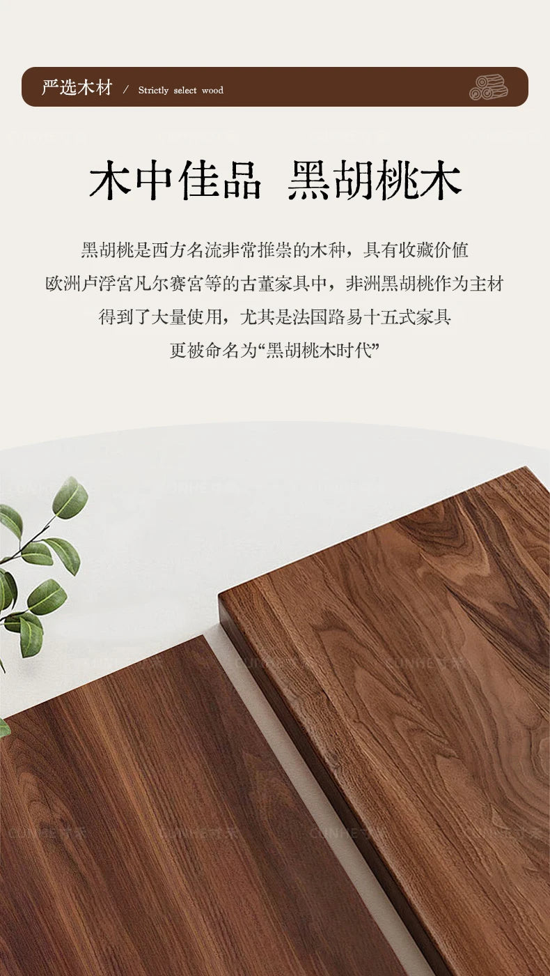Japandi Walnut Platform Bed - Low Profile Solid Wood