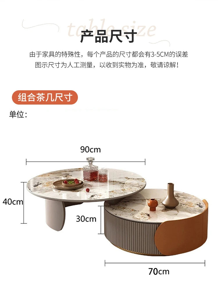Sculptural Marble Coffee Table - European Glam