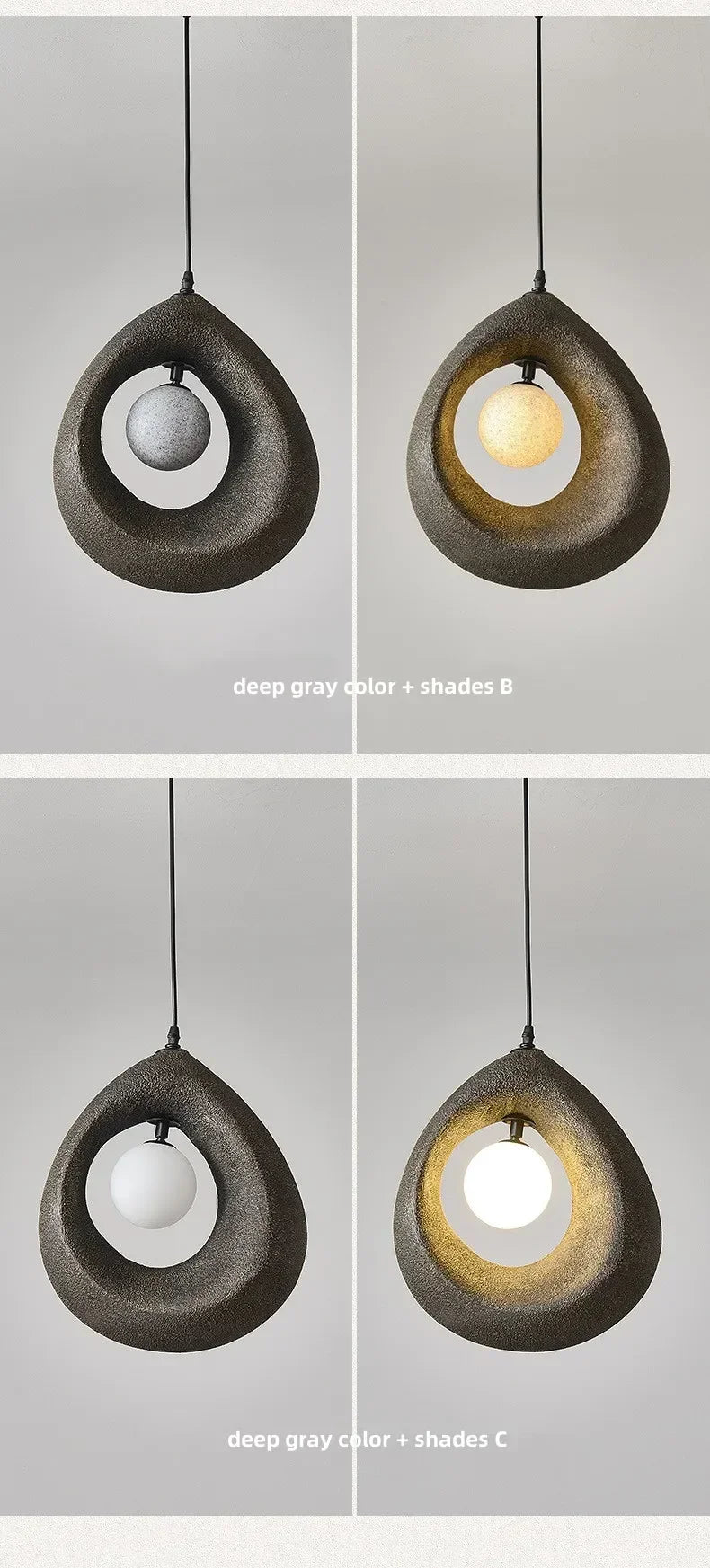 Japanese Wabi-Sabi Pendant Light — Nordic Dining Room Lamp