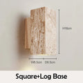 Yellow Marble Wall Sconce — Wabi-Sabi Travertine Light
