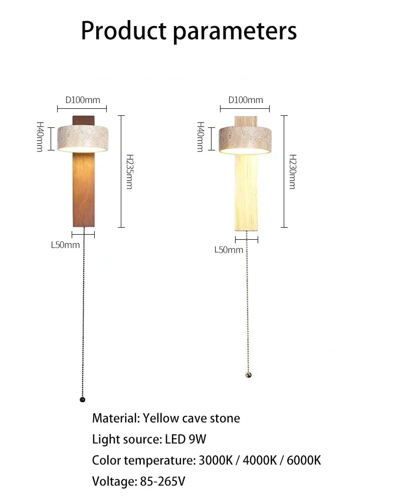 Rotatable Limestone LED Wall Lamp