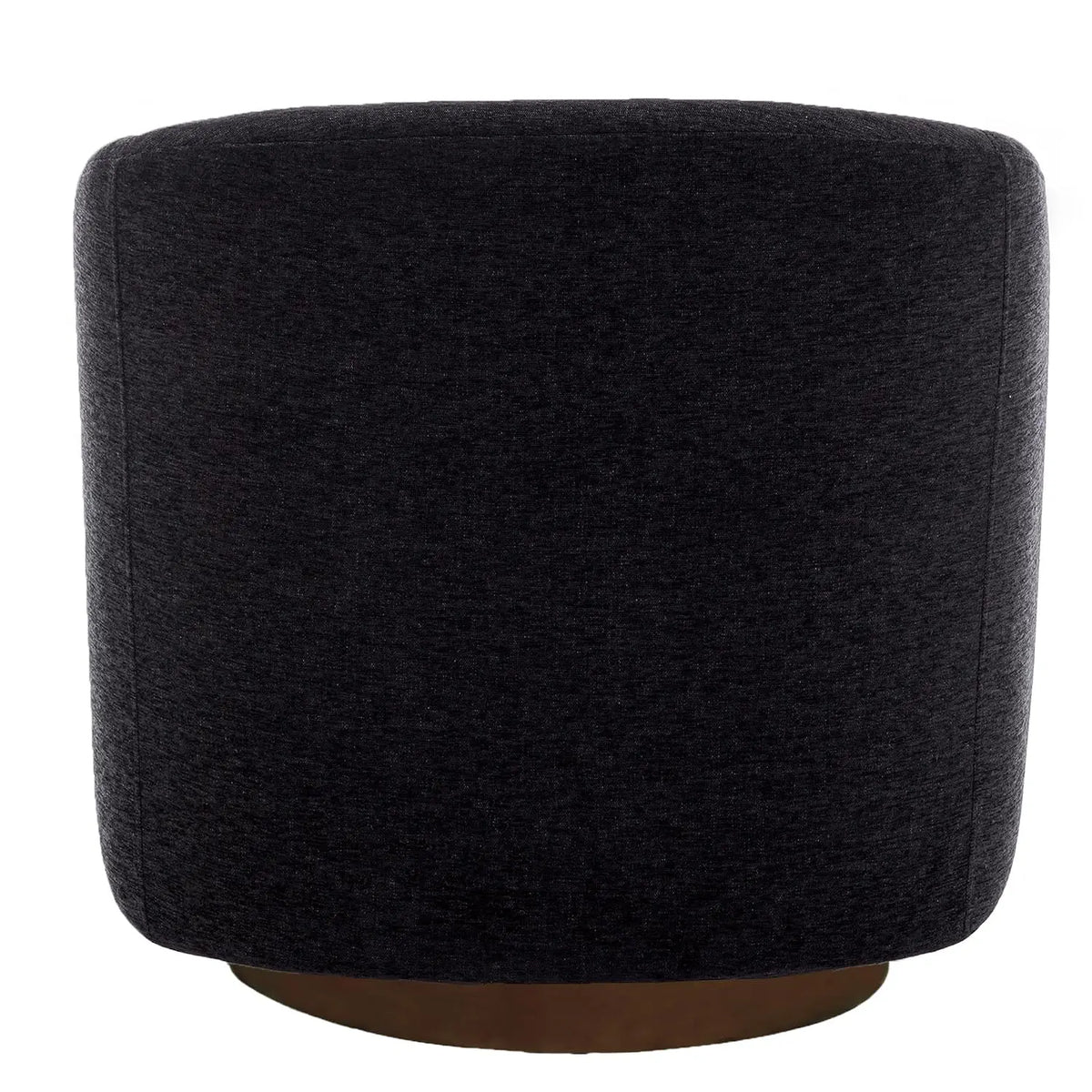 Charcoal Performance Fabric Swivel Chair — Wood Base Accent Chair