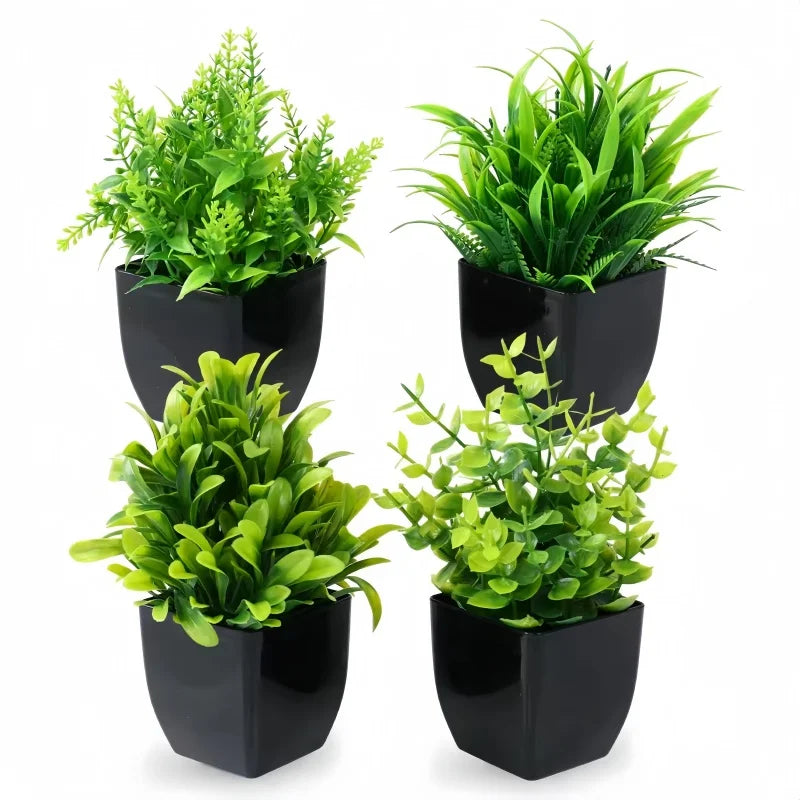 1pc Artificial Green Plants, Home Greening, Outdoor Gardens, Office Decoration, Birthday, Wedding and Party Scene Decorations — room setting