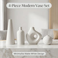 Wabi-Sabi Irregular 4-Piece Vase Set — Matte PLA