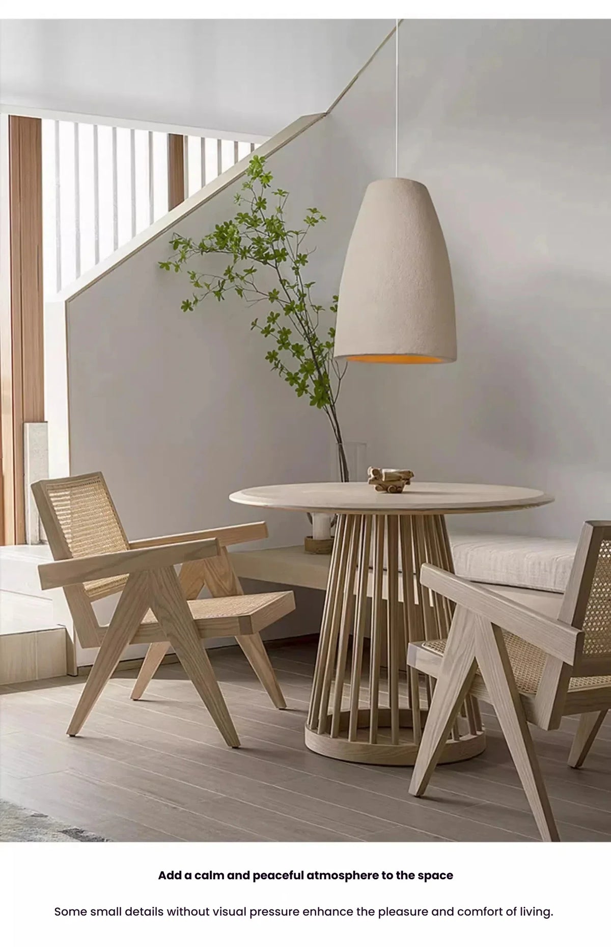 Wabi-Sabi Ceiling Chandelier — Iron & Polystyrene Pendant Light