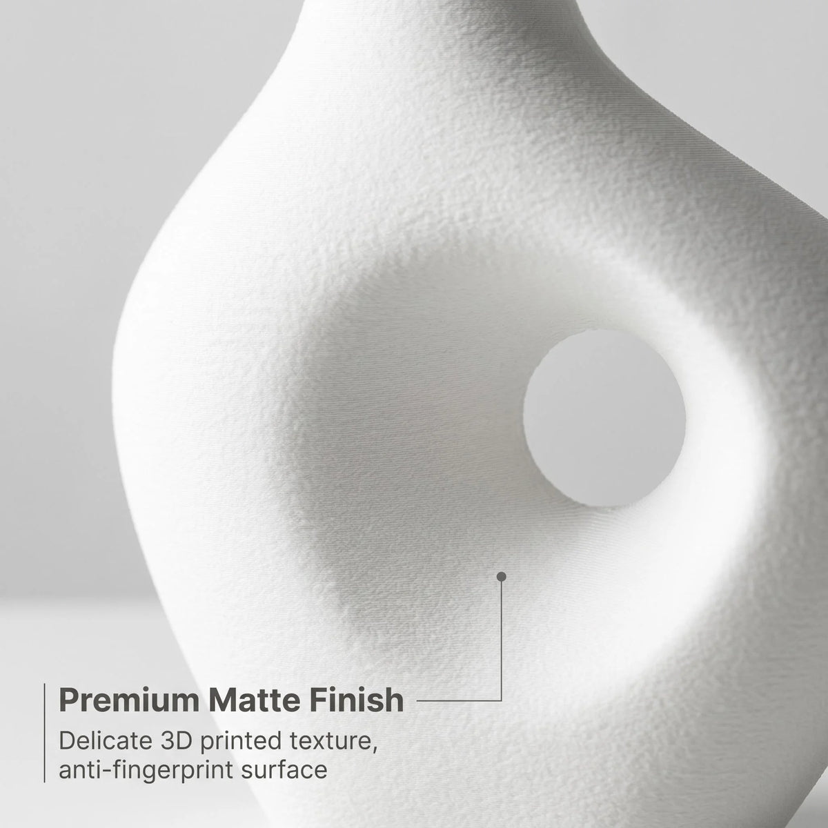 Wabi-Sabi Irregular 4-Piece Vase Set — Matte PLA