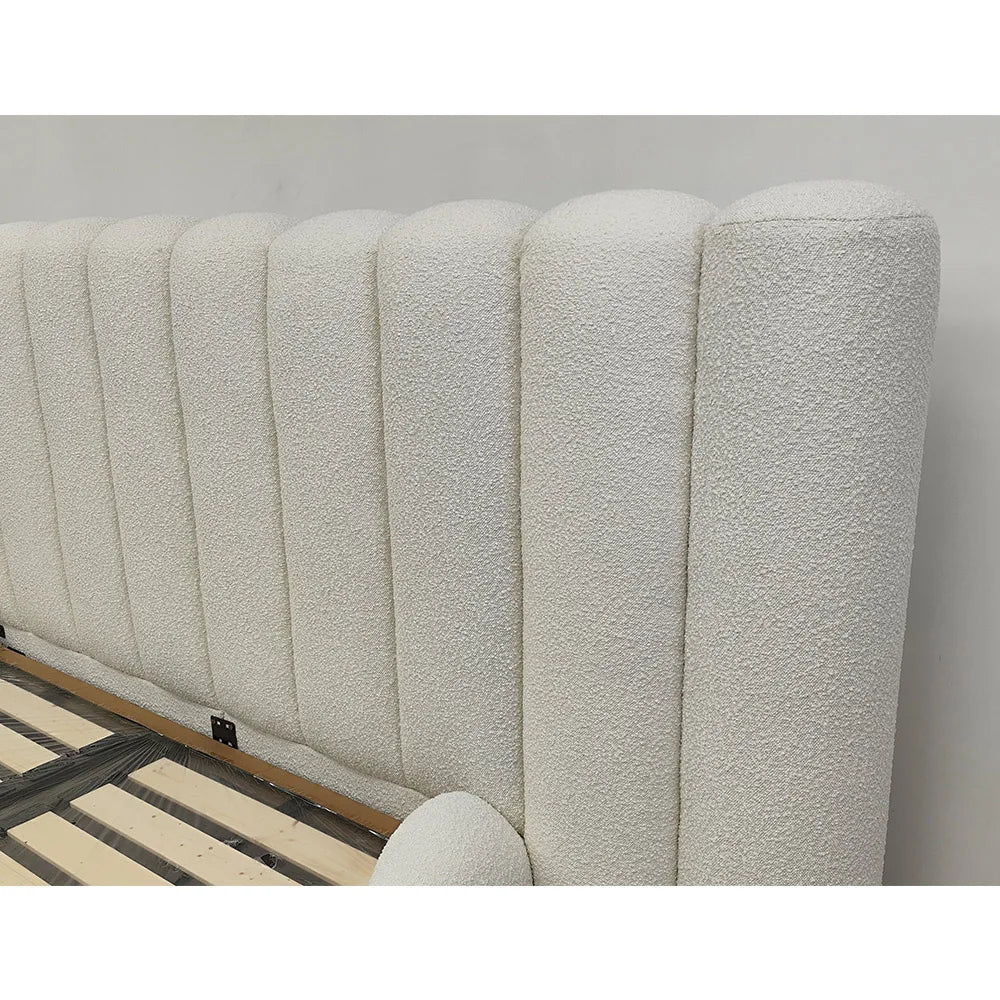 Adjustable Upholstered Storage Bed - Teddy Fabric