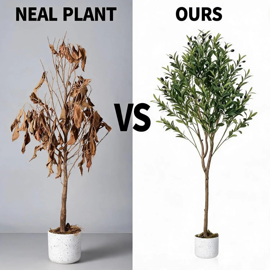 Artificial Olive Tree Branches — 4.3FT, No Pot, Lifelike Fruit Accents