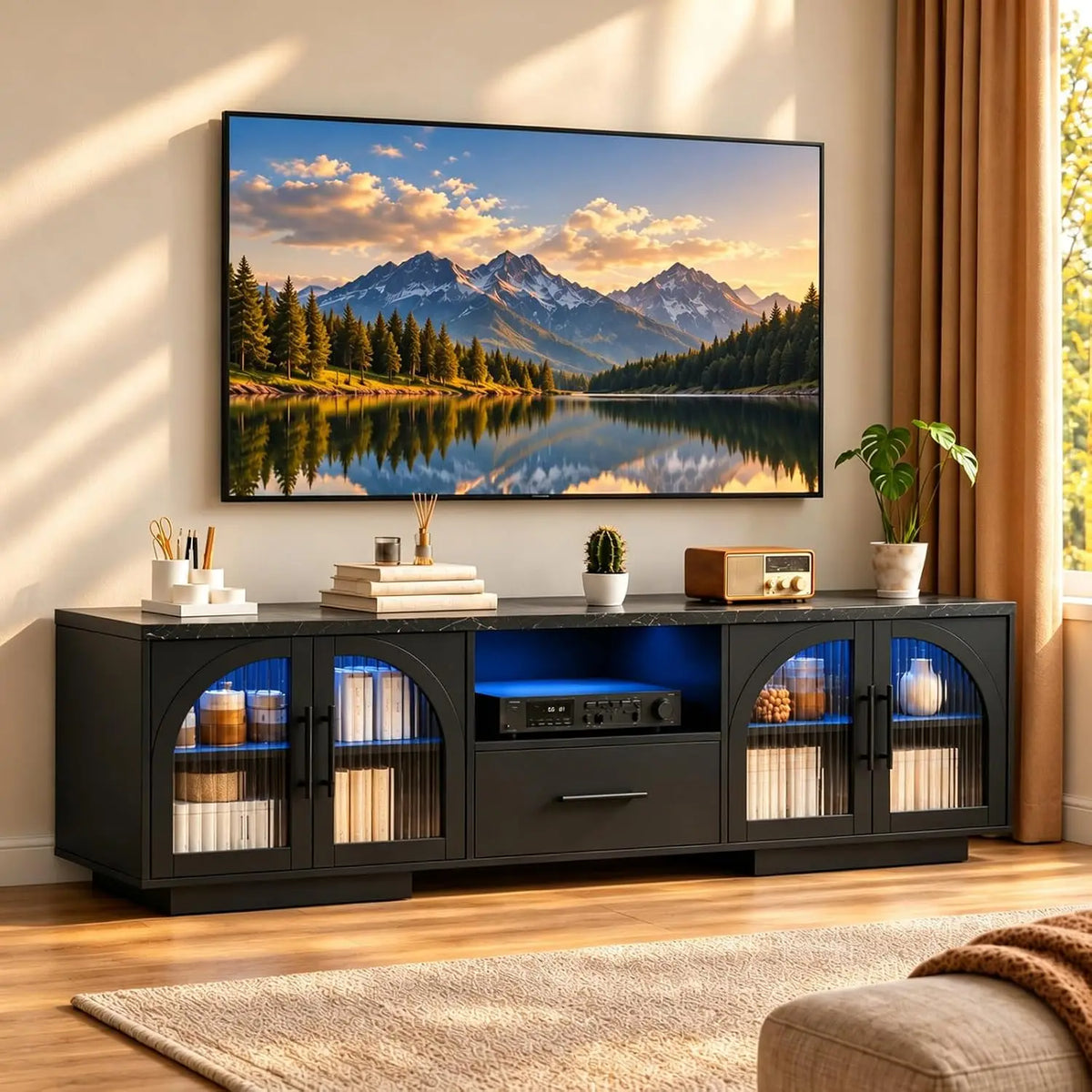 Mid-Century LED TV Console — 70"