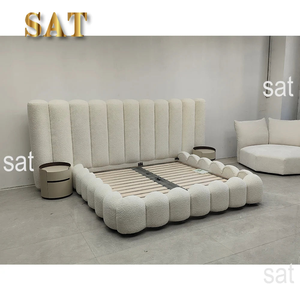 Adjustable Upholstered Storage Bed - Teddy Fabric
