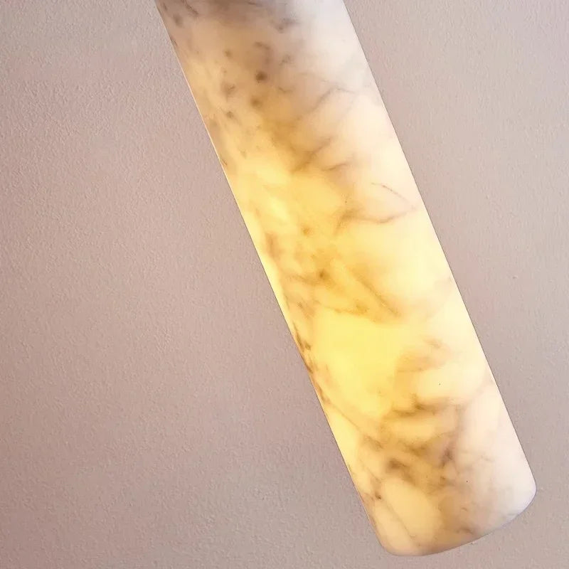 Wabi-sabi Style Bedroom Bedside Chandelier Bar Island Cream  Designer Hotel Natural Marble Lamps Room Decor — alternate angle