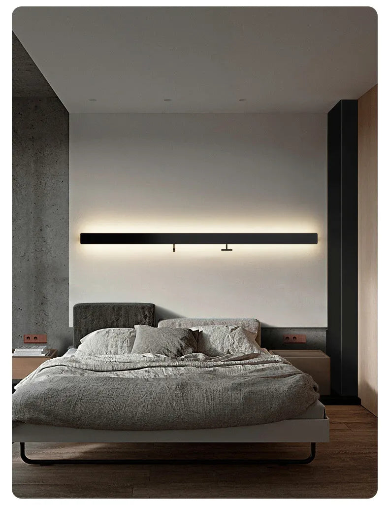 Minimalist Rectangular Bedroom Bedside Storage Light TV Background Wall Ambient Light, Home Hallway Hanging Wall Light — image 18