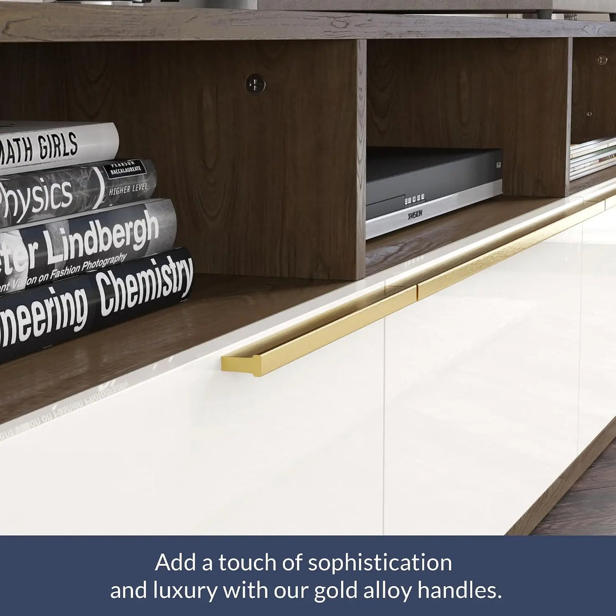 Broadway TV stand and entertainment center in white finish