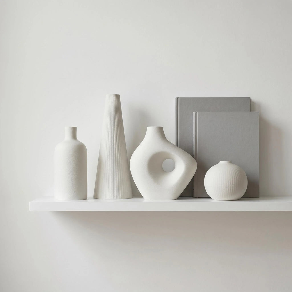 Wabi-Sabi Irregular 4-Piece Vase Set — Matte PLA
