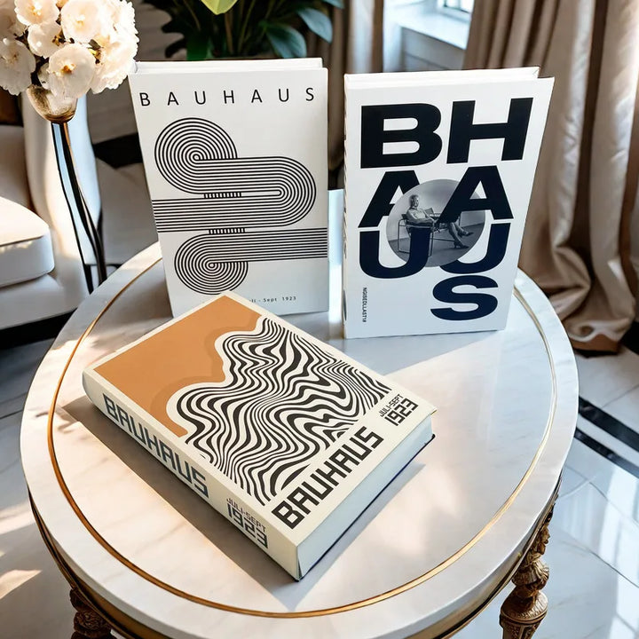 Faux Book Storage Box — Bauhaus Style Accent, 10.5"