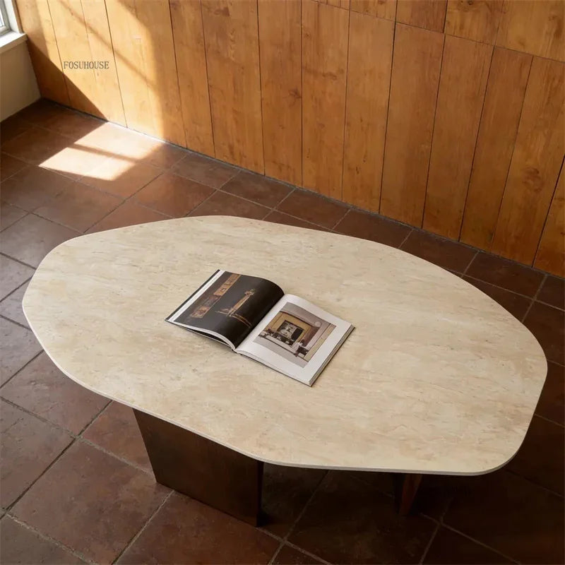 Natural wood low-profile coffee table — product detail view