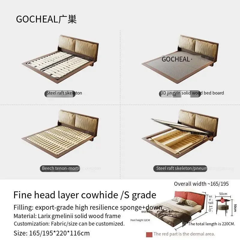 Italian Modern Storage Bed - Hotel Grade White